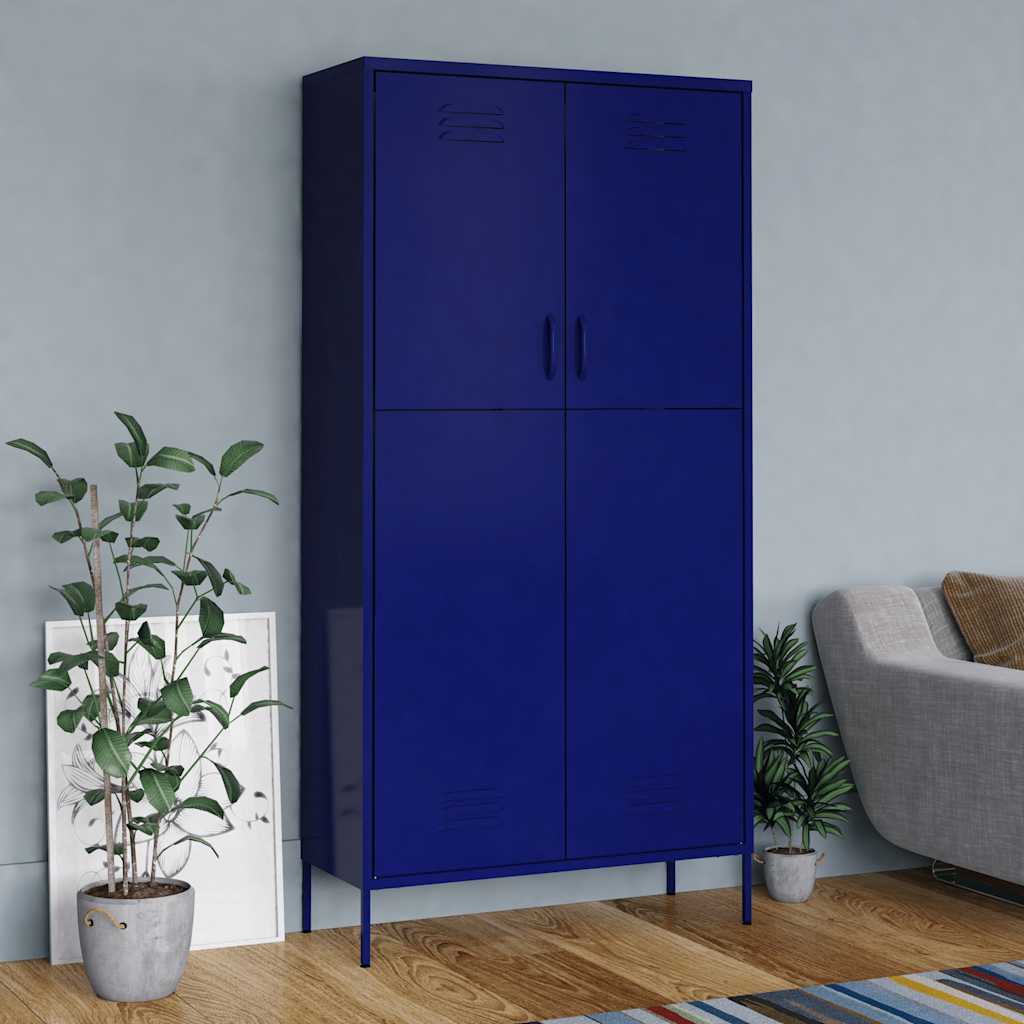 Kleiderschrank Olivgrün 90x50x180 cm Stahl