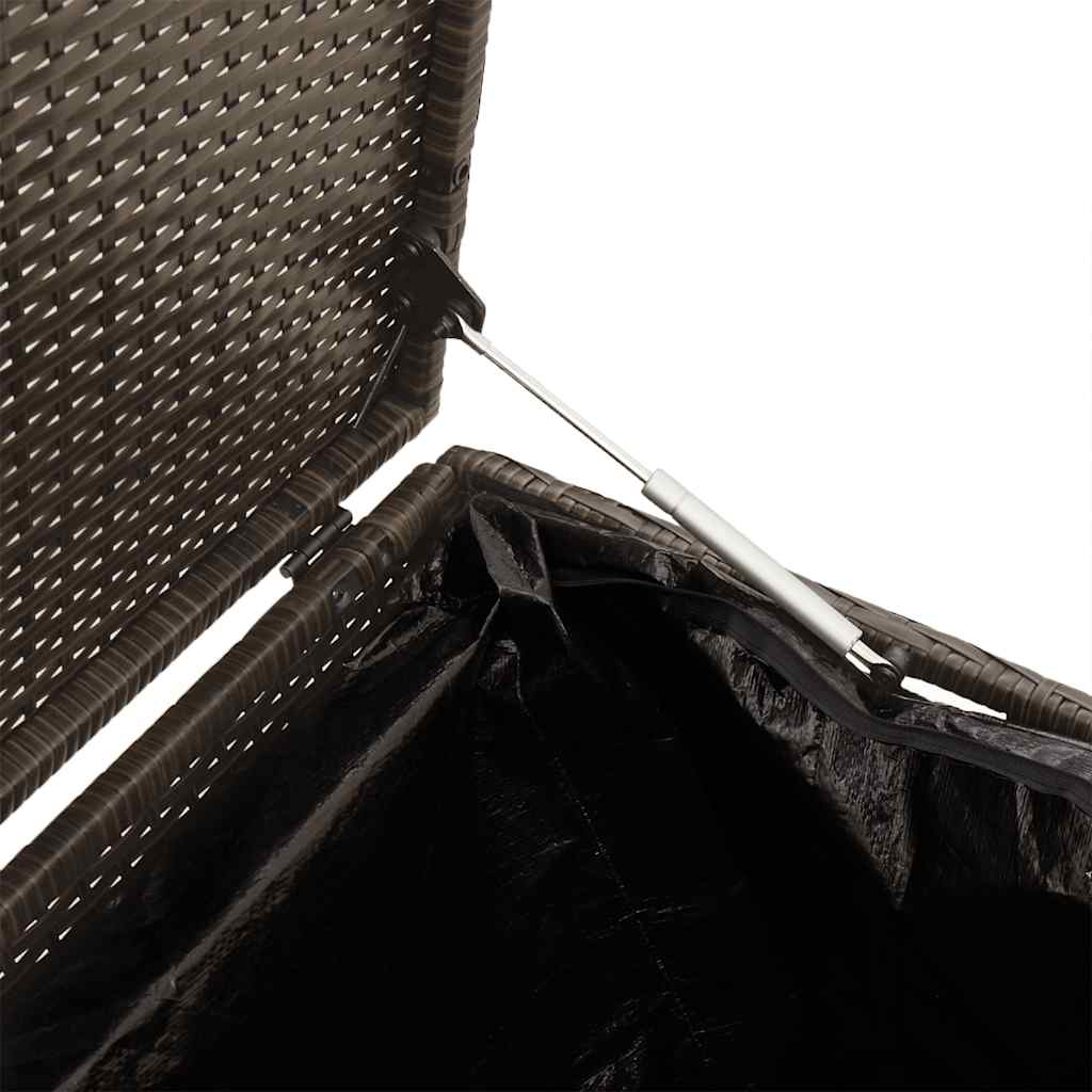 Garten-Aufbewahrungsbox Schwarz 110 x 50 x 58 cm Poly Rattan