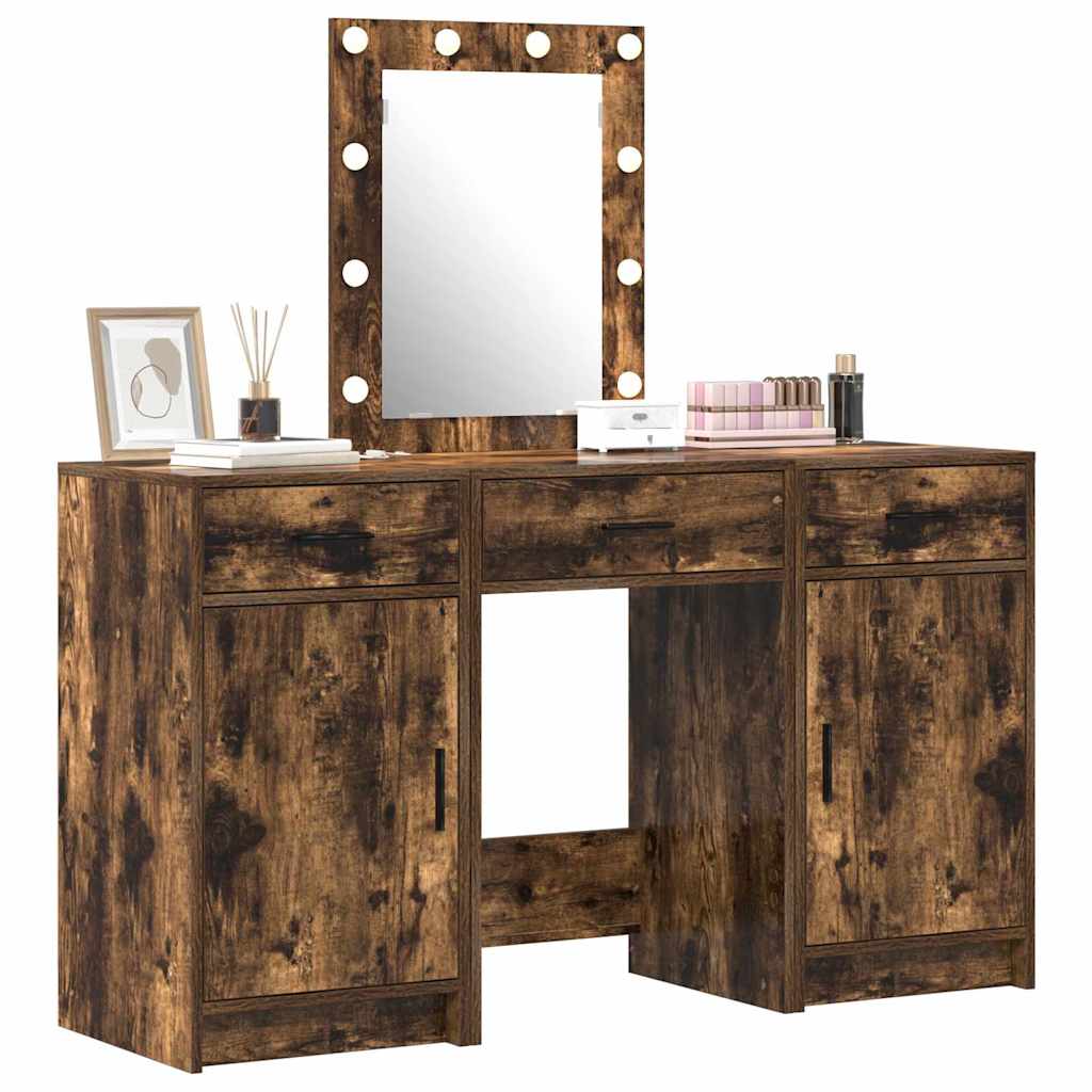 Schminktisch mit Schubladen Weiß 50 x 41 x 135 cm Holzwerkstoff