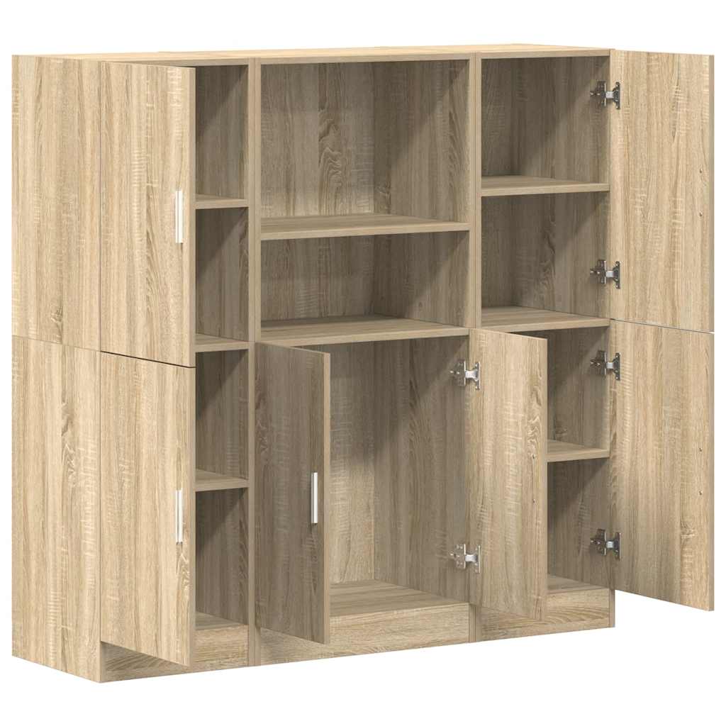 3-tlg. Küchenschrank-Set Weiß Holzwerkstoff