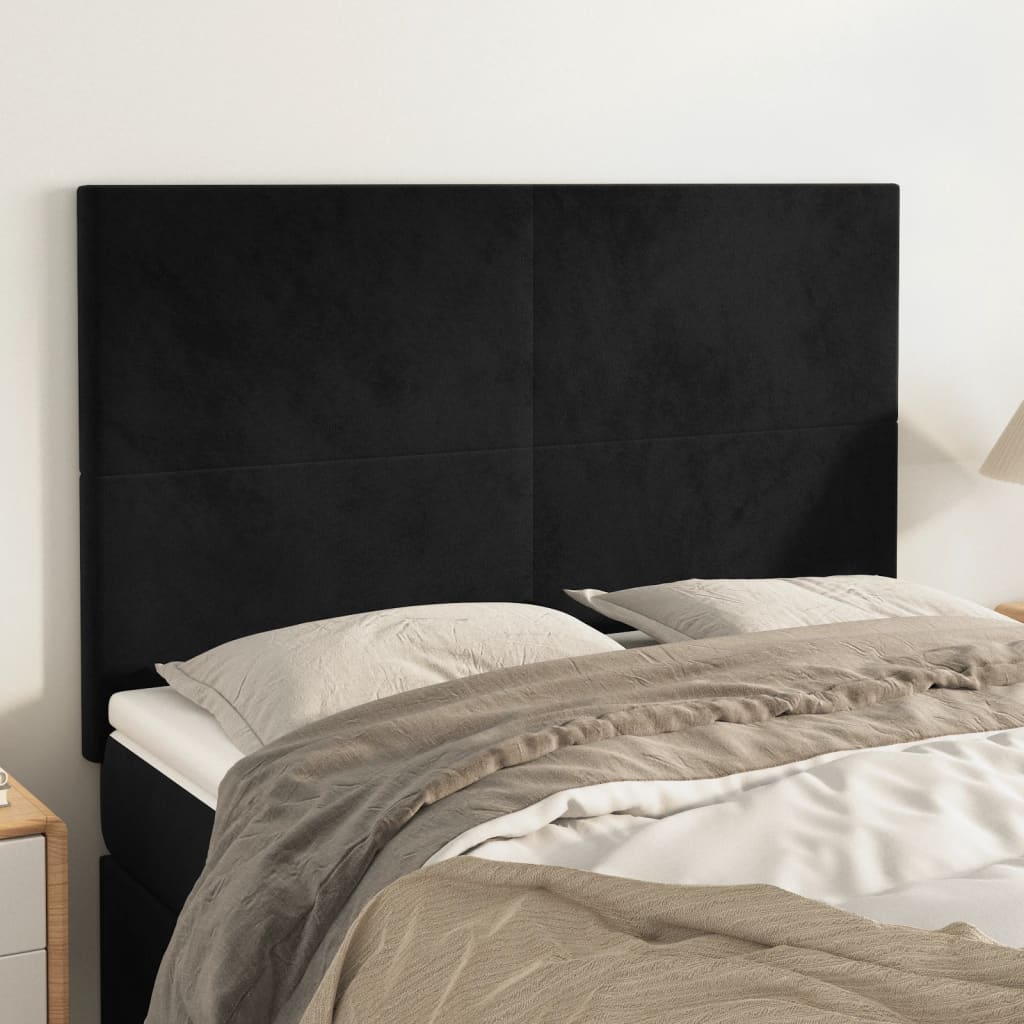 Kopfteil Hellgrau 80x5x118/128 cm Samt