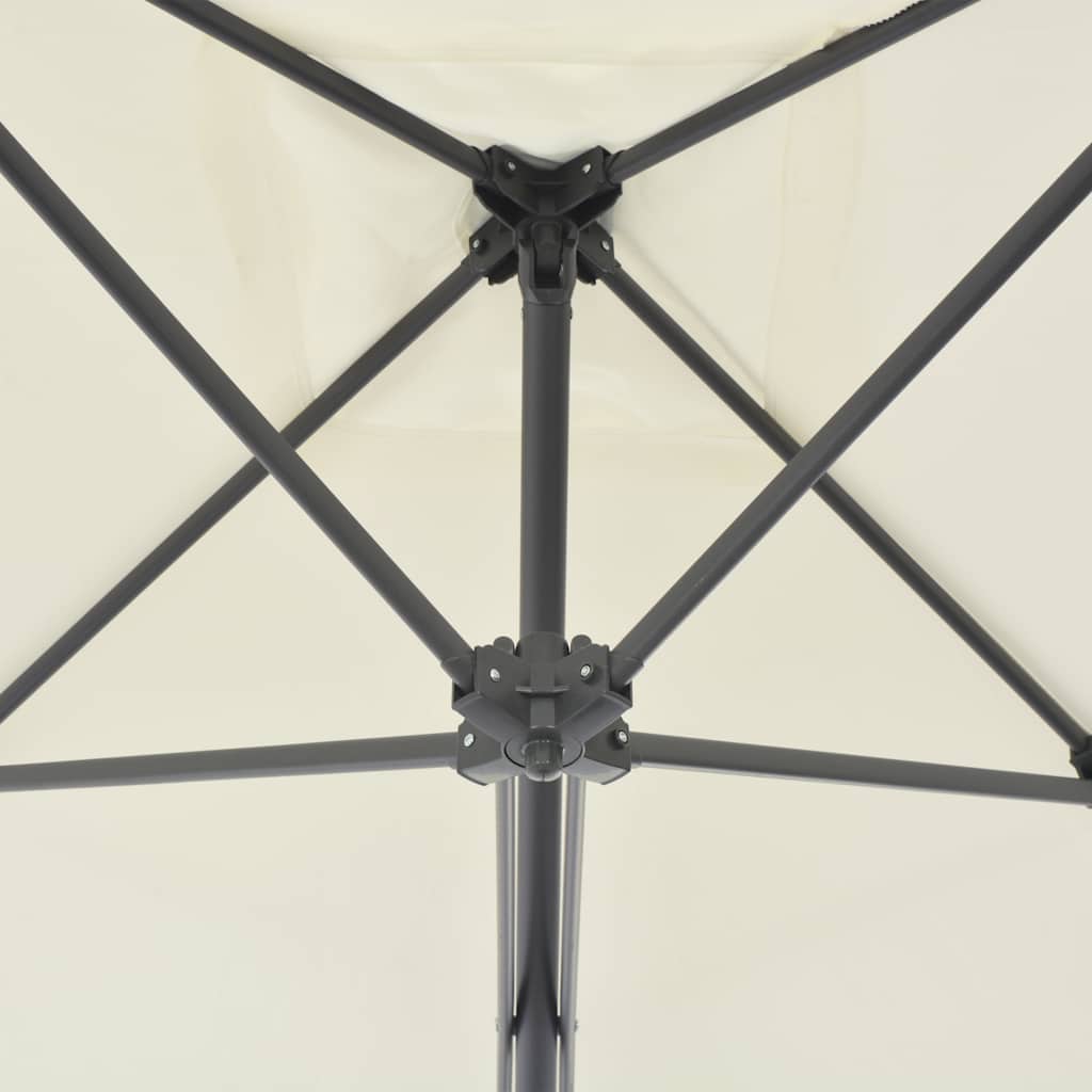 Sonnenschirm mit Stahl-Mast 250x250x230 cm Bordeauxrot