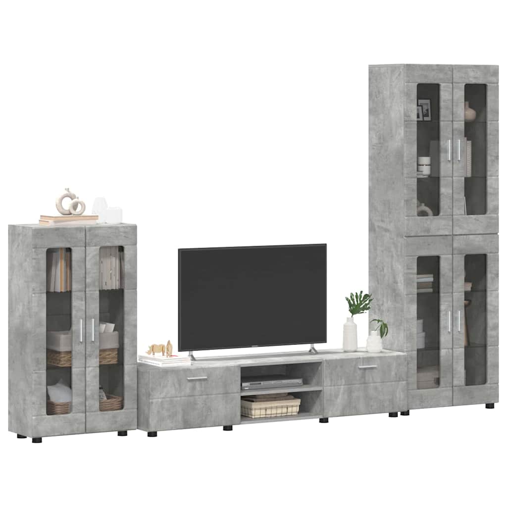 Highboard mit Regal FLORIN Weiß 60 x 35 x 182 cm Holzwerkstoff