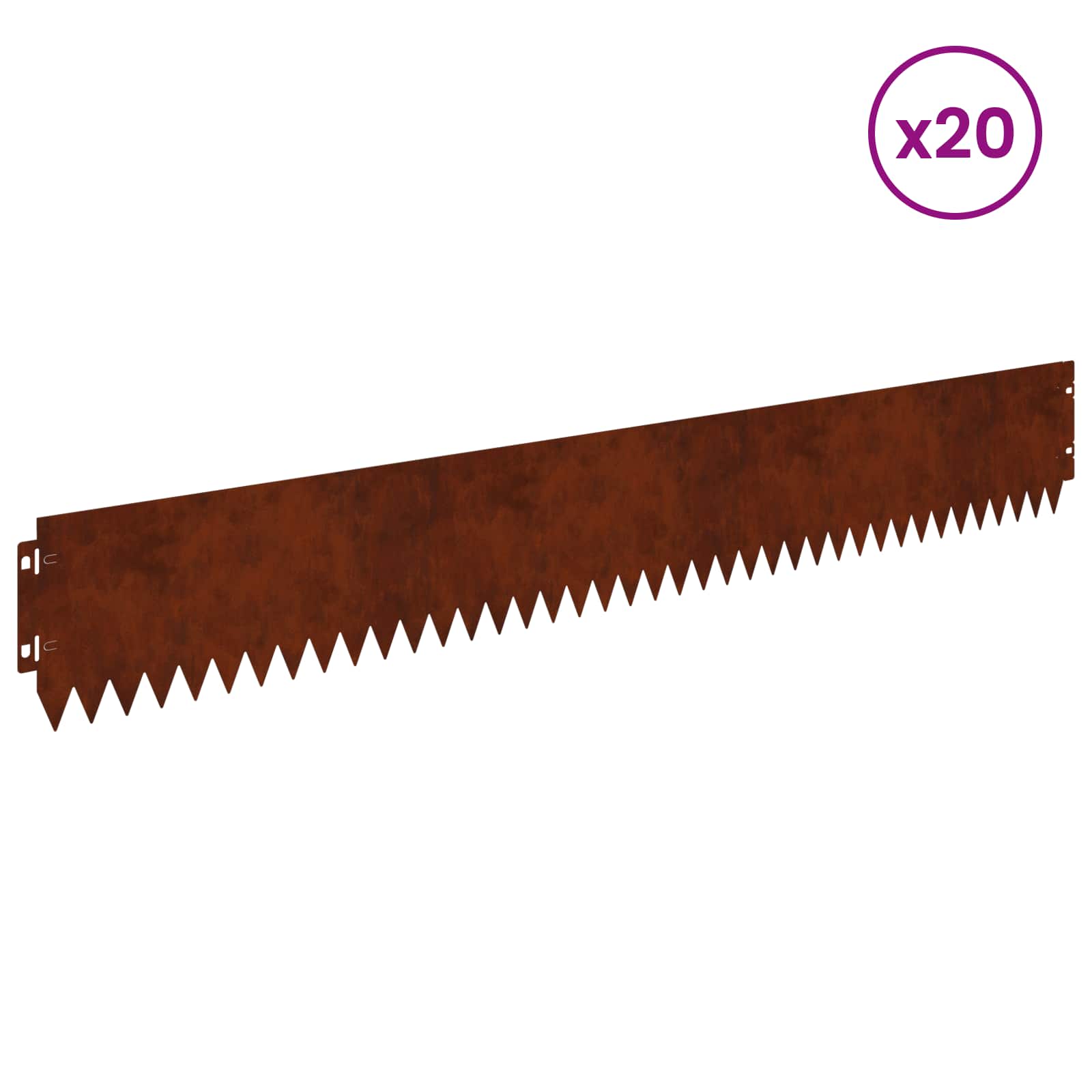Raseneinfassung 10 pcs 103 x 10 cm Stahl Schwarz