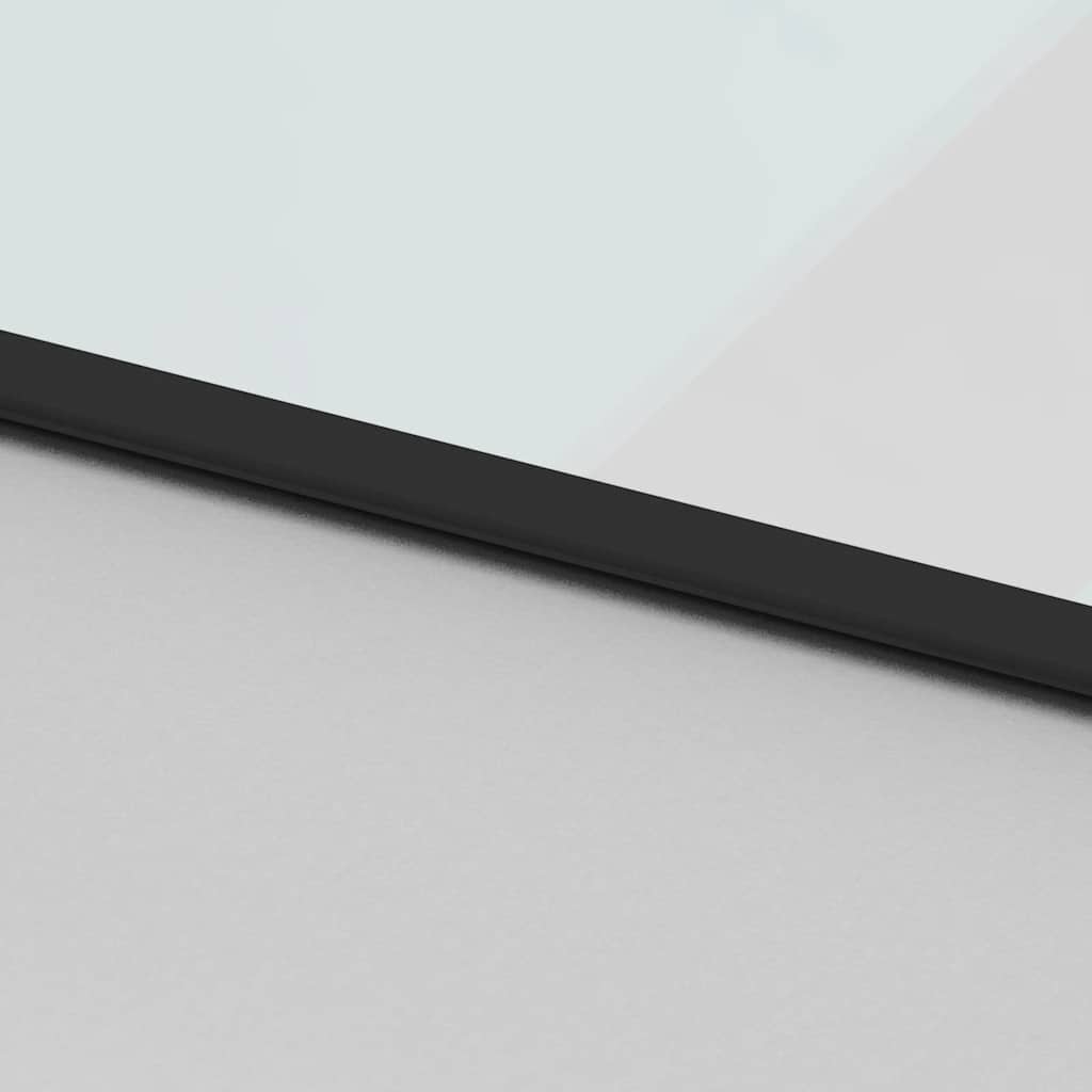 Schiebetür mit Beschlag Schwarz 76x205 cm ESG-Glas