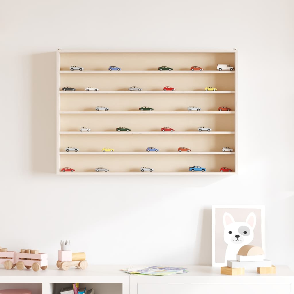 Sammlervitrine aus Holz mit 6 Regalen 40x8,5x55 cm
