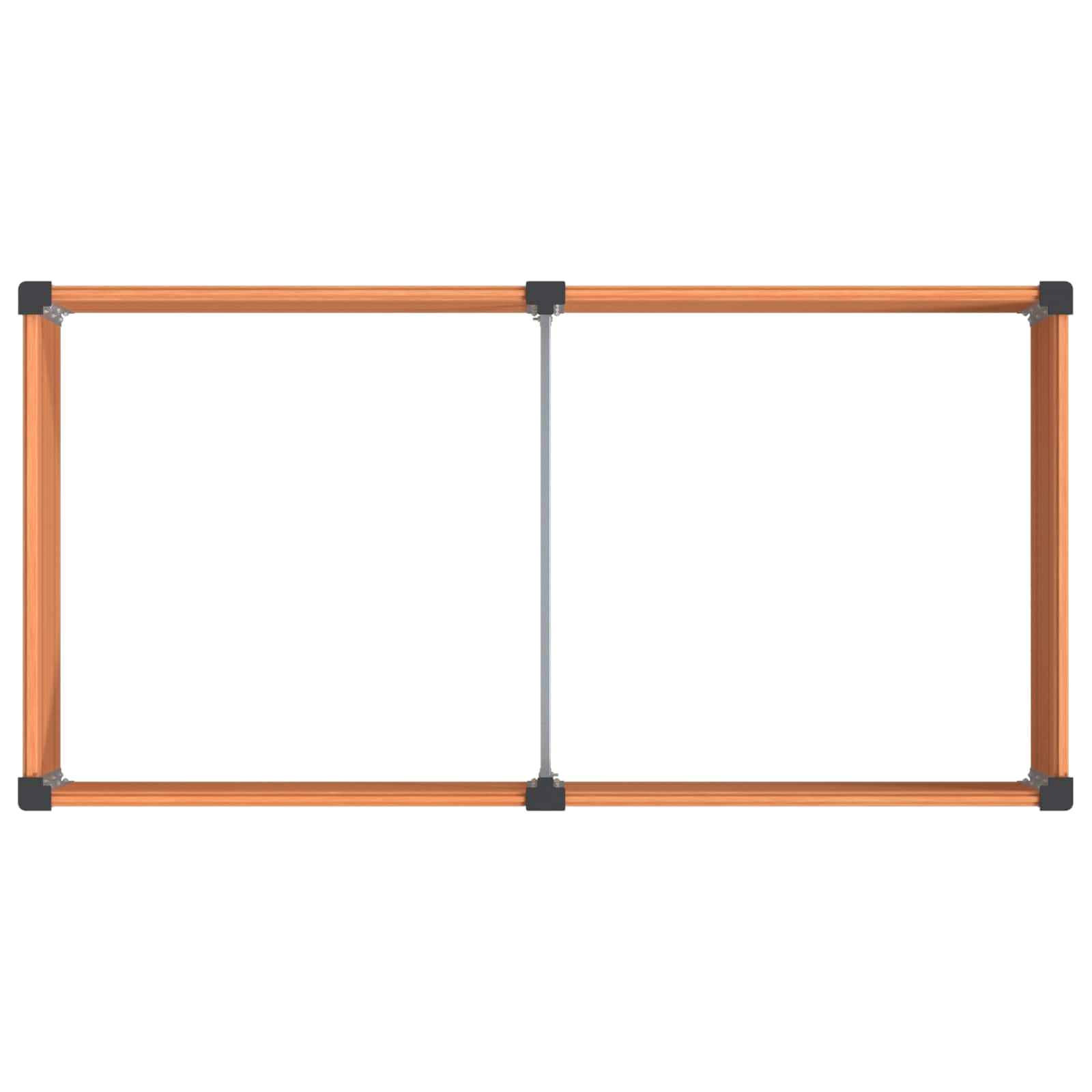 Garten-Hochbeet 200x50x54 cm WPC Grau
