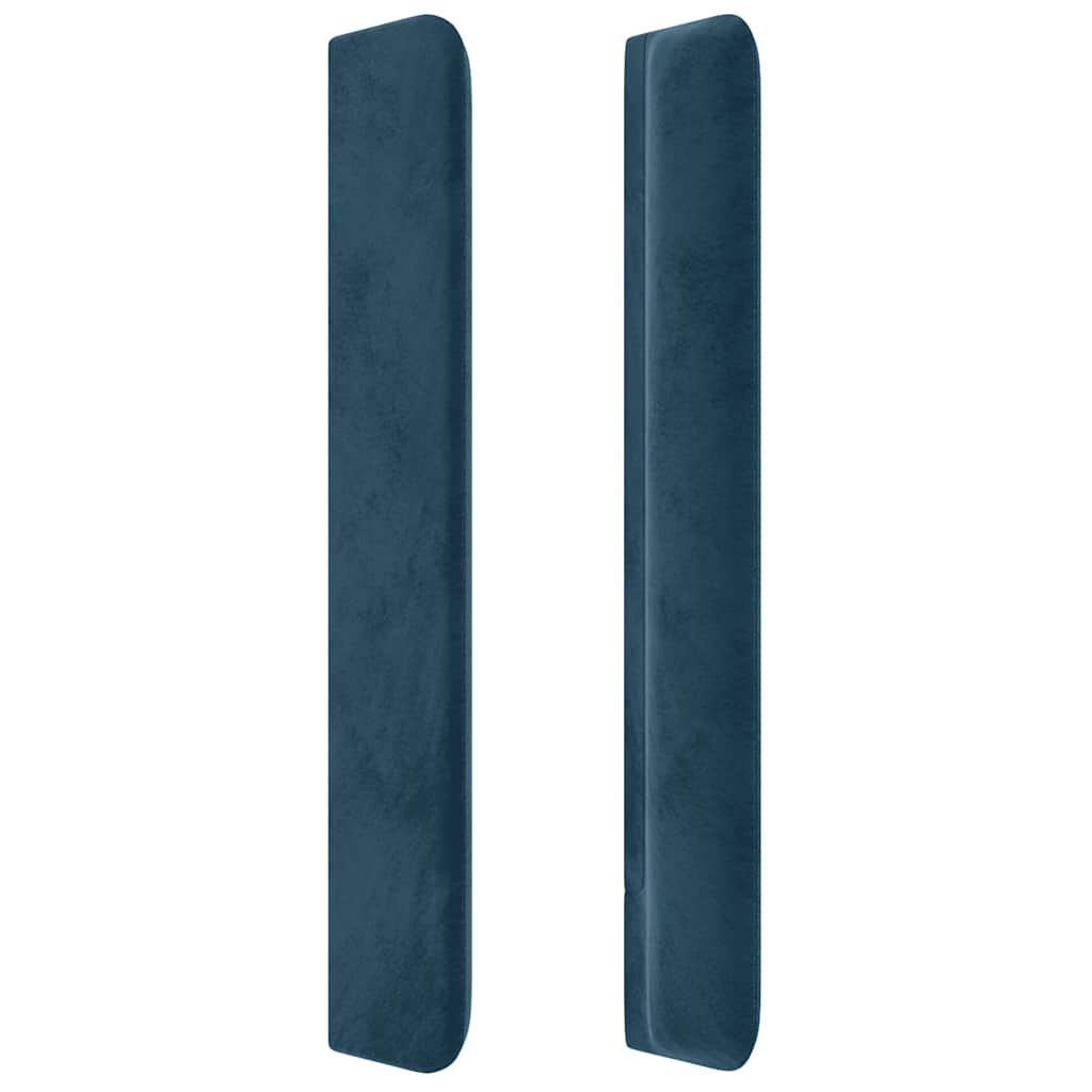 Kopfteil mit Ohren Dunkelblau 93x16x78/88 cm Samt