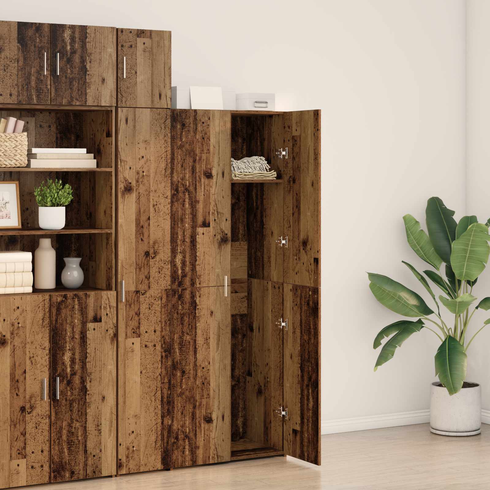 Highboard 2 pcs Artisan-Eiche 70 x 42,5 x 185 cm