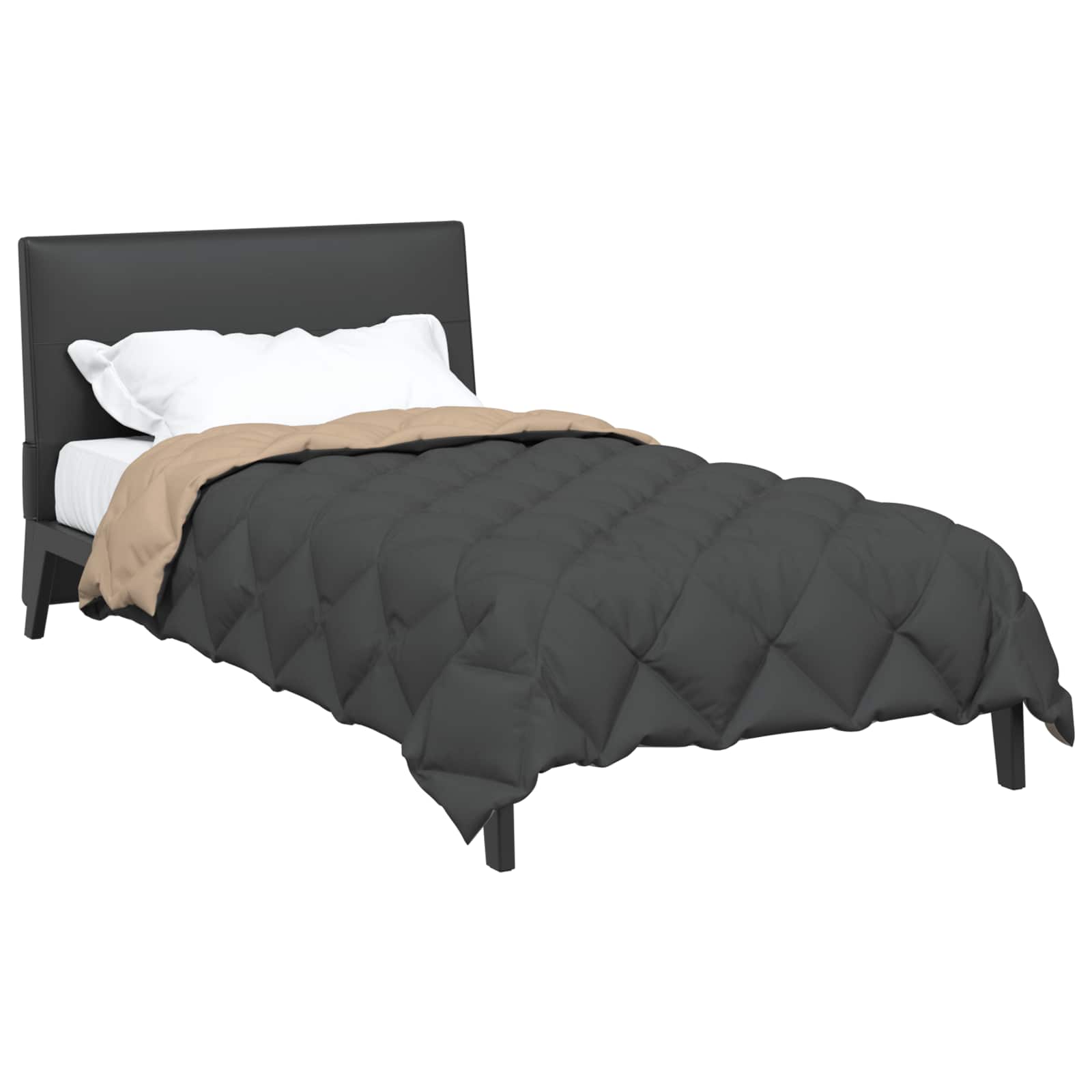 Winterbettdecke Anthrazit 135 x 200 cm Mikrofaser