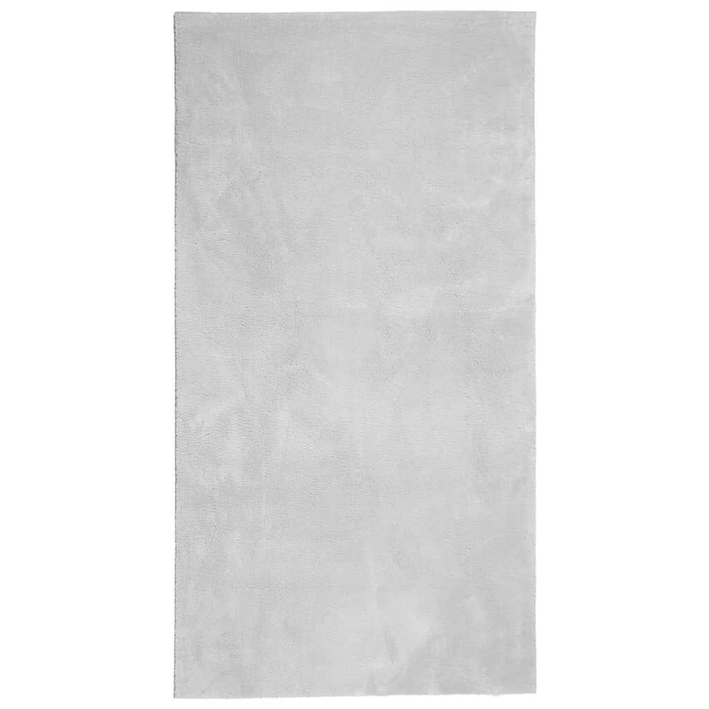 Teppich HUARTE Kurzflor Weich und Waschbar Anthrazit 60x110 cm