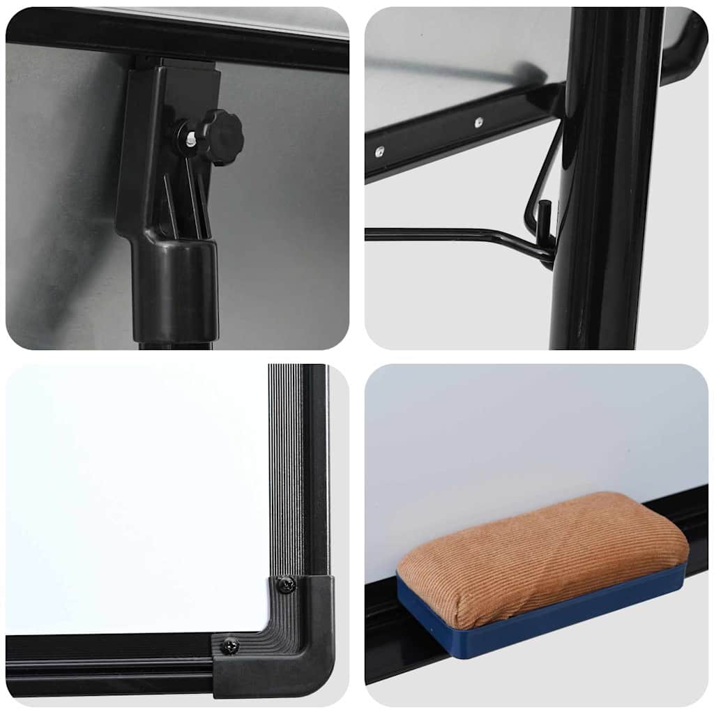 Magnetisches Whiteboard Grau und Weiß 62 x 62,5 x 197 cm EPS
