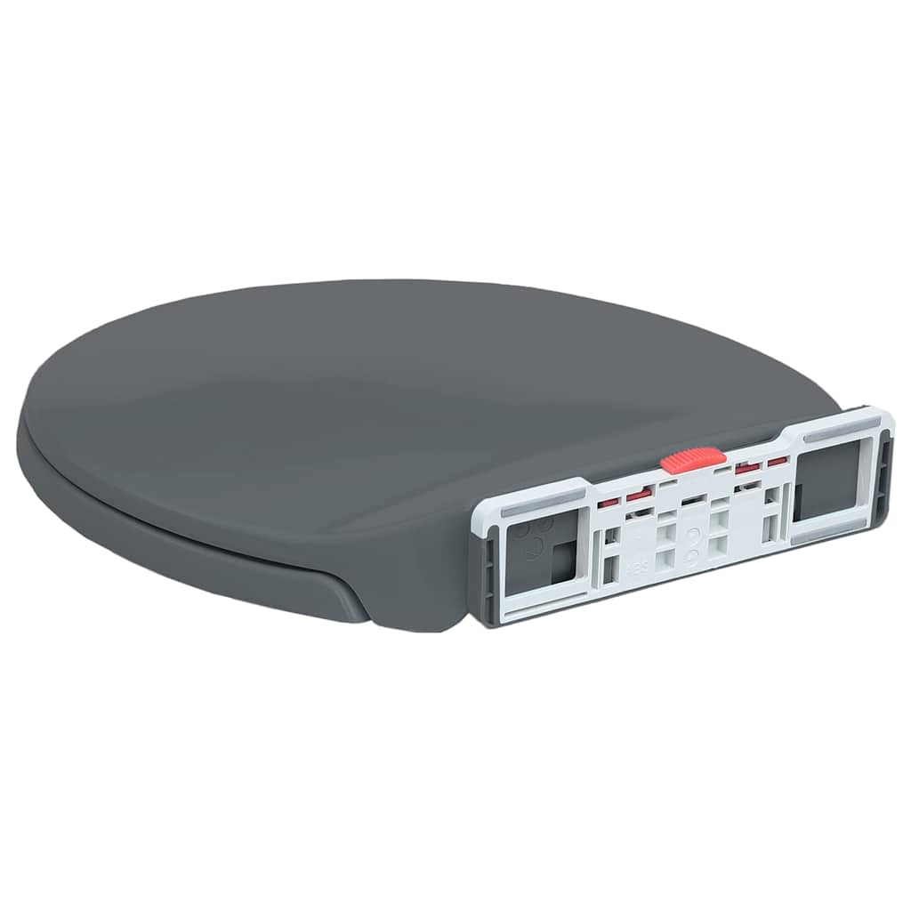 Toilettensitz mit Absenkautomatik Hellgrau Oval