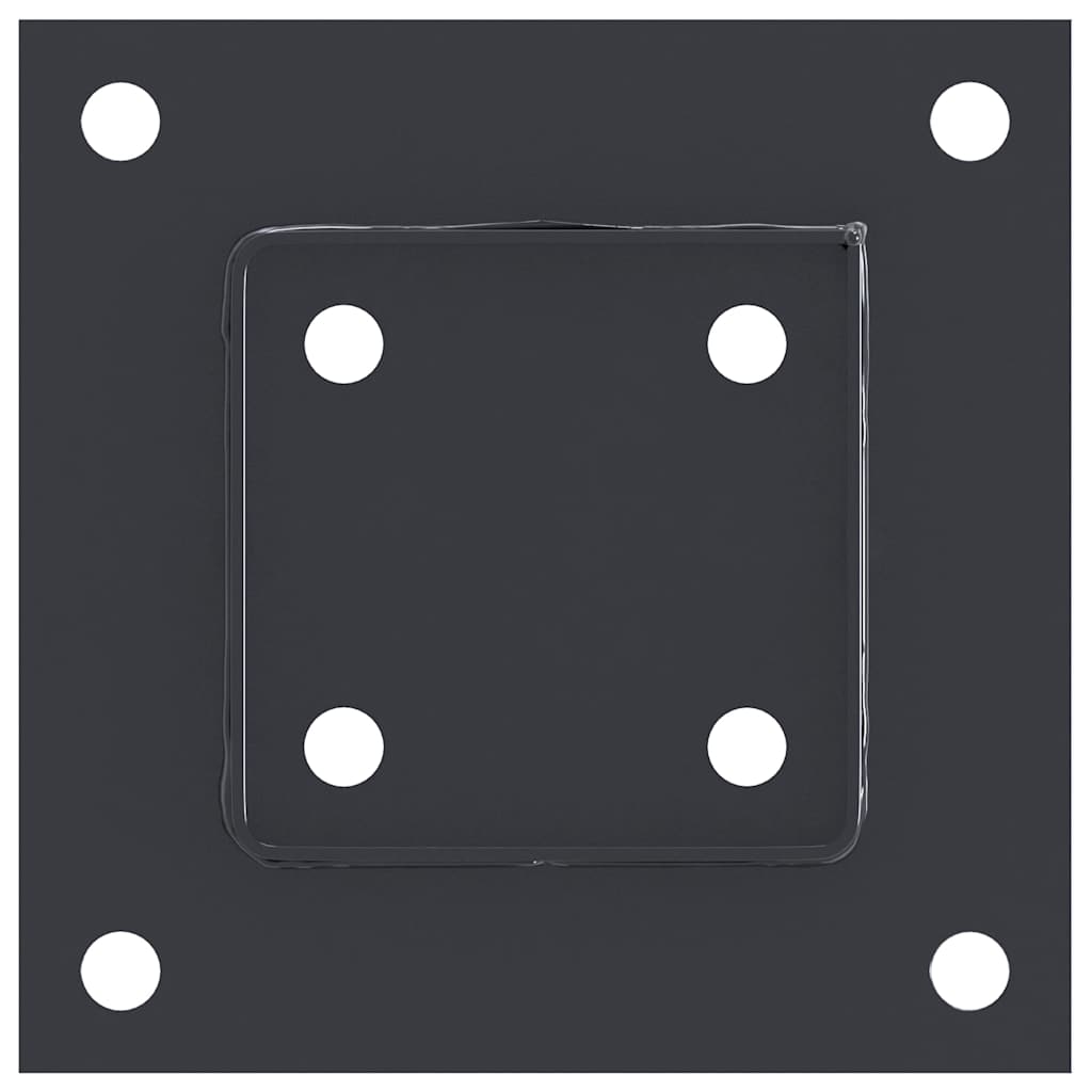Pfostenträger Quadratisch 4Stk. Silber 46x46mm Verzinkter Stahl