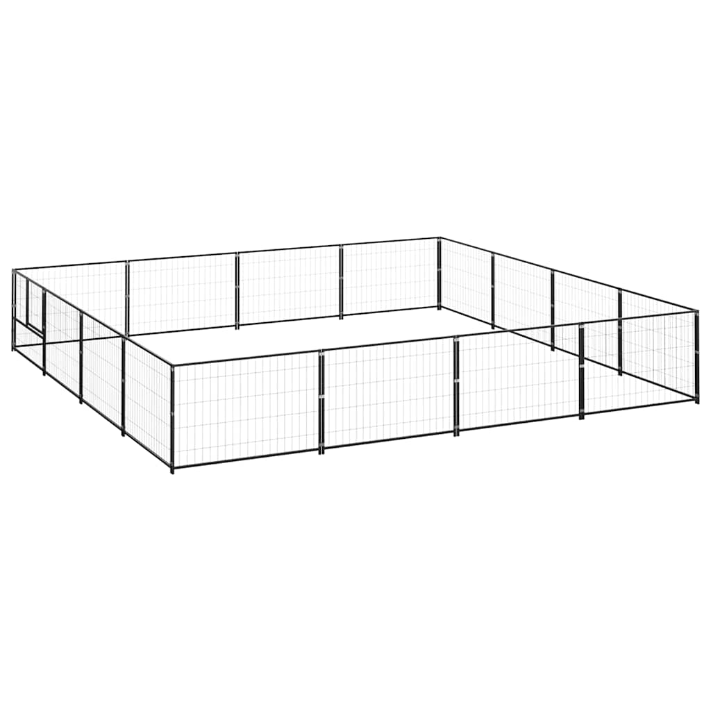 Hundezwinger Schwarz 4 m² Stahl