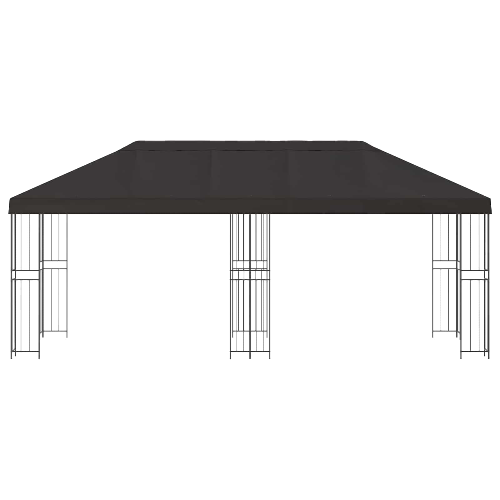 Pavillon mit Seitenwänden 6 x 3 m Beige Polyester und Stahl 190