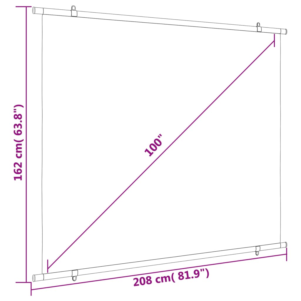 Beamer Leinwand 89" 1:1
