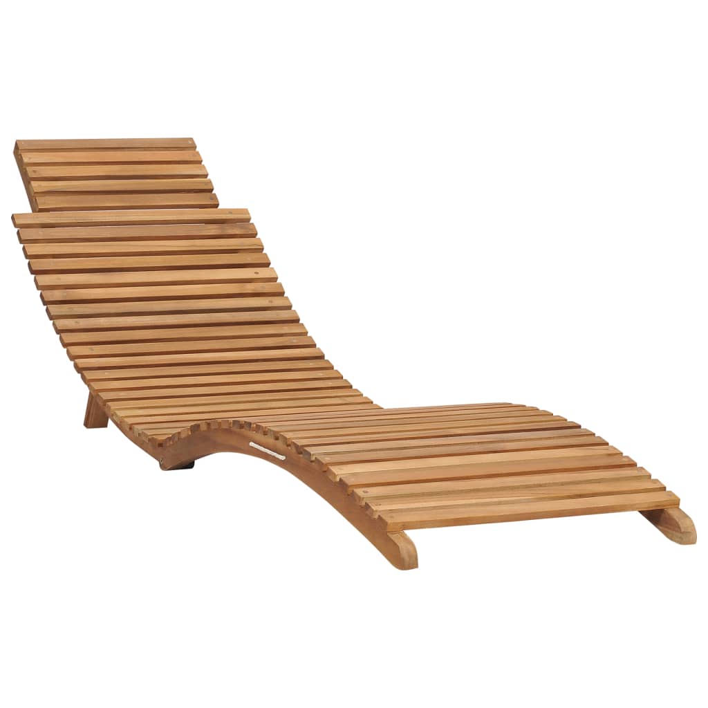 Sonnenliege Braun 198 x 55 x 58,5 cm Massivholz Teak