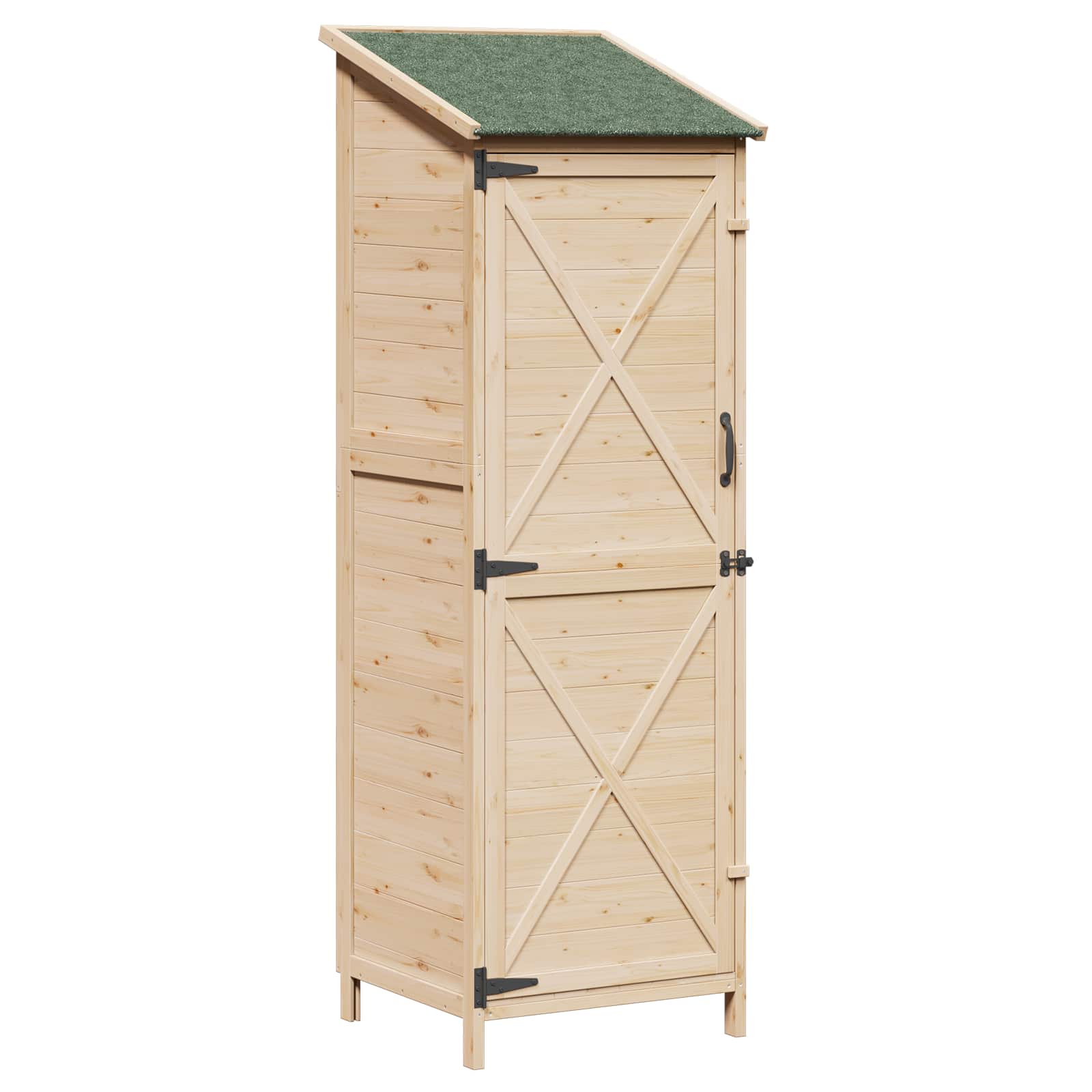 Gartenschuppen Natur 59,5 x 56 x 113,5 cm Massivholz aus Fichte