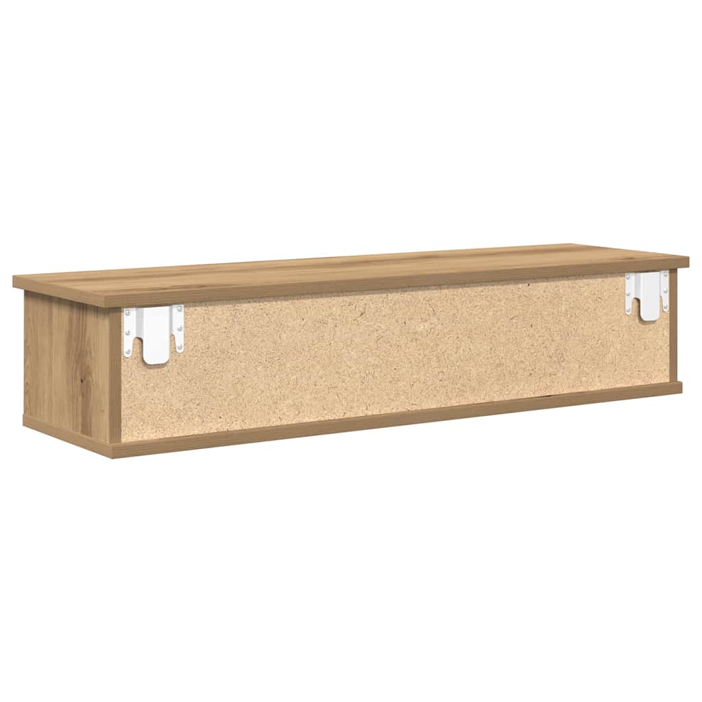 Wand-Schubladenregal Weiß 60x26x18,5 cm Holzwerkstoff