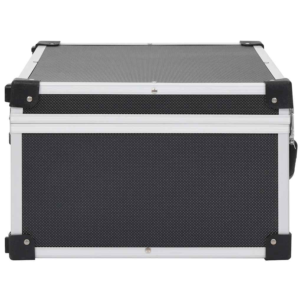 CD-Koffer für 80 CDs Aluminium ABS Silbern