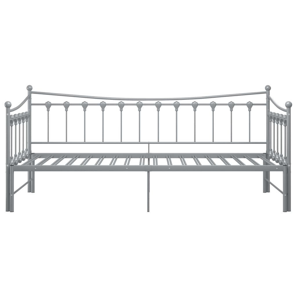 Ausziehsofa Bettgestell Schwarz Metall 90x200 cm