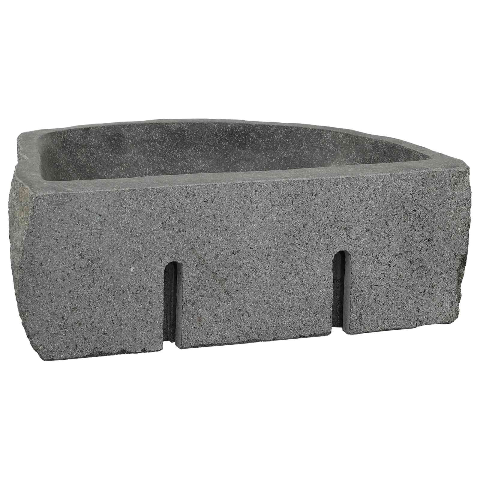 Wandmontiertes Waschbecken Grau 37 x 30 x 12 cm Flussstein