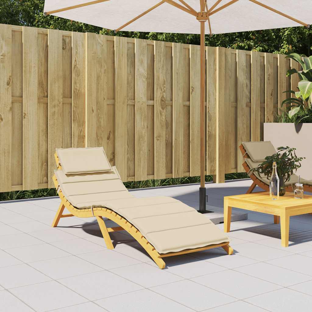 Sonnenliegen-Auflage Grau 186x58x4 cm Oxford-Gewebe