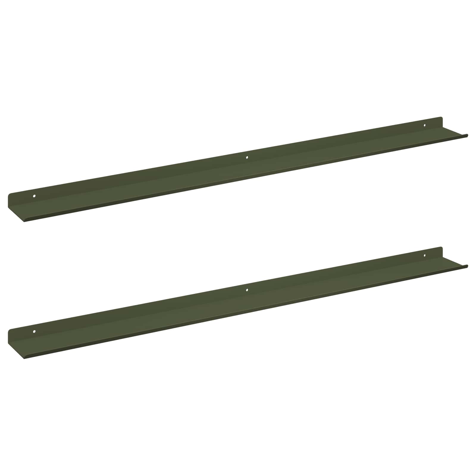 Schwebendes Regal 3 pcs Schwarz 40 x 9 x 2,5 cm Stahl