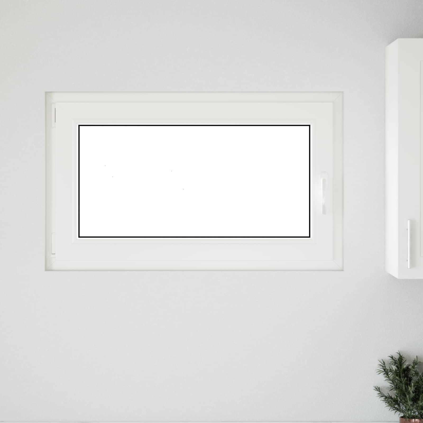 Kellerfenster RISOR 50 x 50 cm PVC und Glas Weiß
