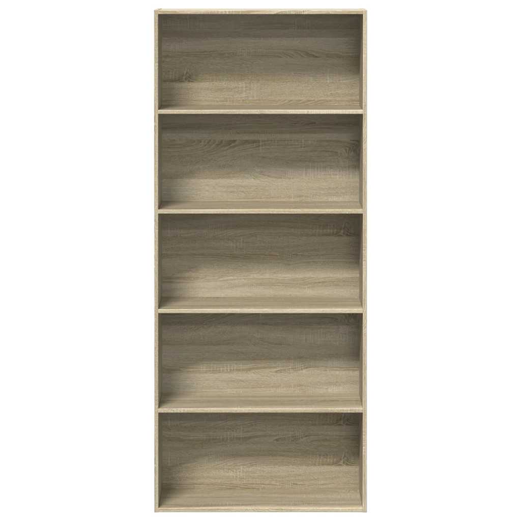 Bücherregal Weiß 80x30x189 cm Holzwerkstoff