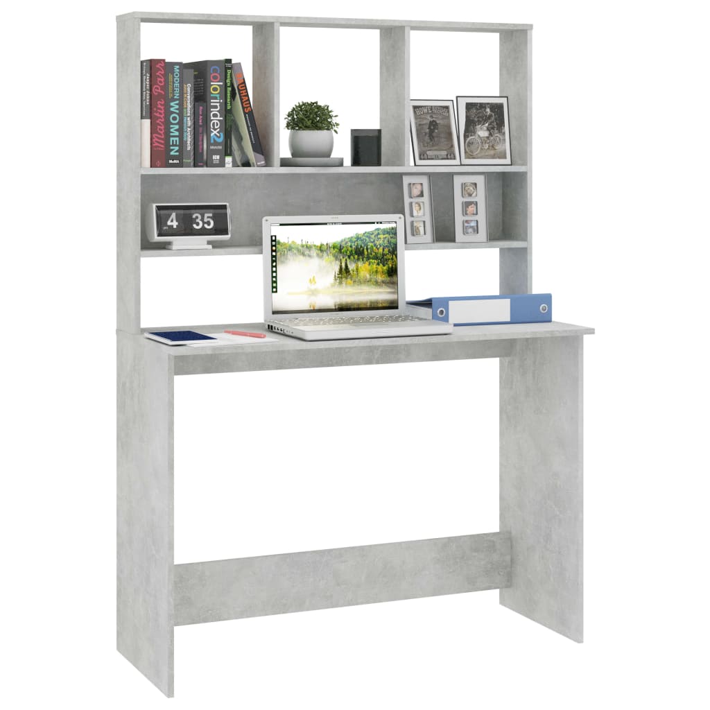 Schreibtisch mit Regalen Weiß 110x45x157 cm Holzwerkstoff
