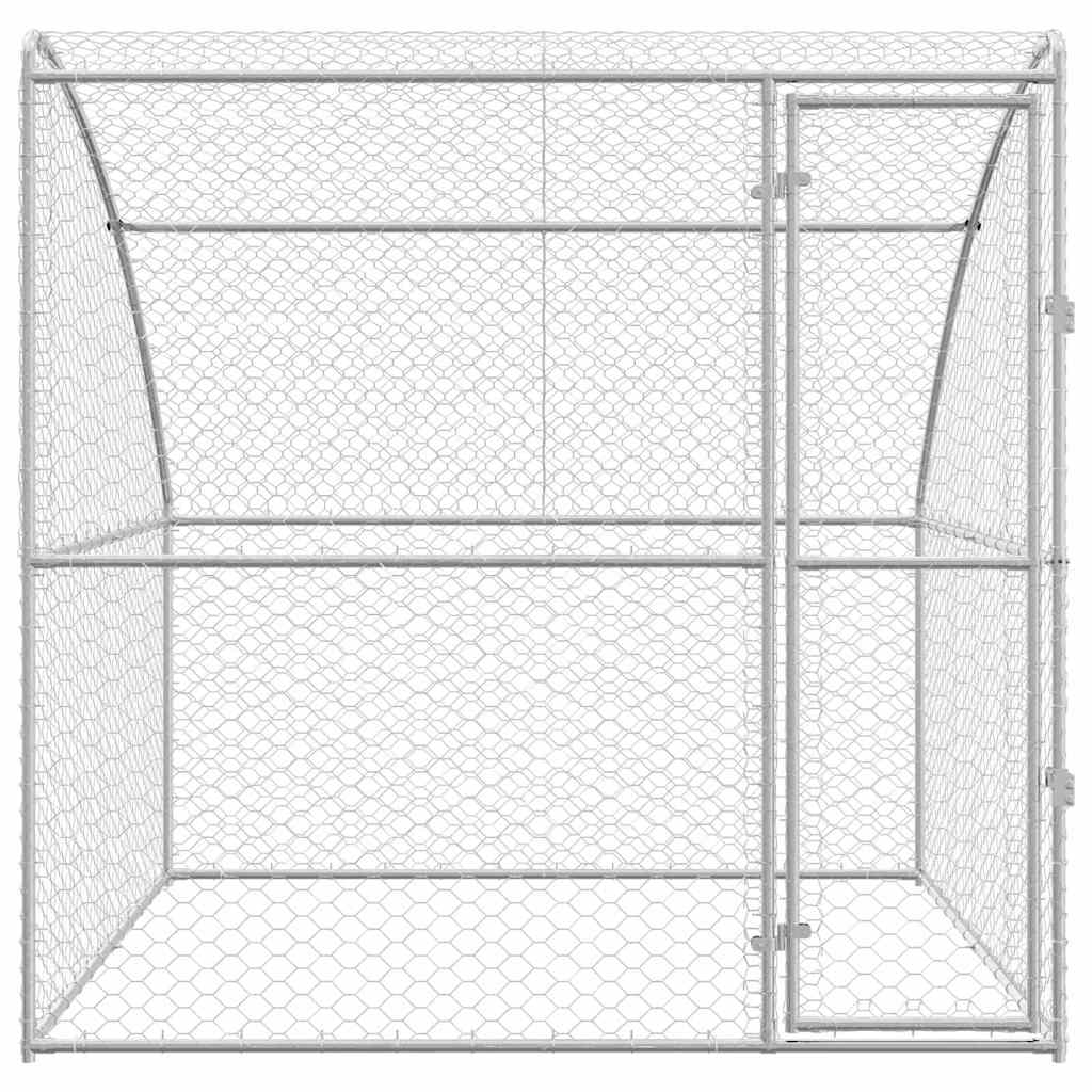Hundekäfig 2 pcs Silber 4 x 2 x 2 m Verzinkter Stahl