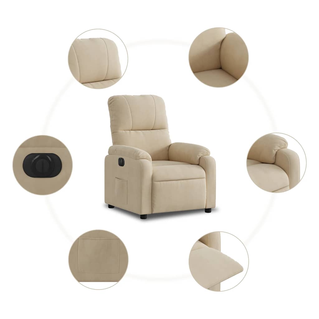 Relaxsessel Elektrisch Braun Mikrofasergewebe