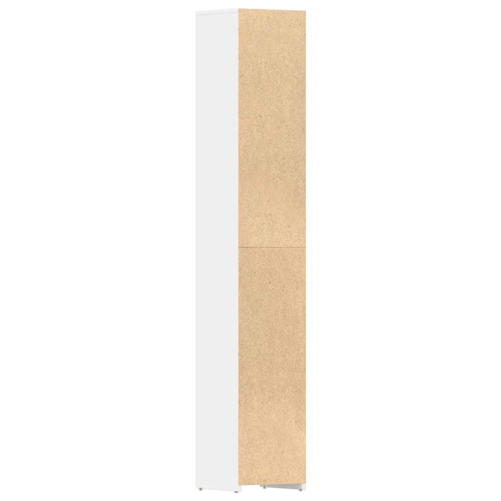 Badezimmerschrank Weiß 30x30x183,5 cm Holzwerkstoff