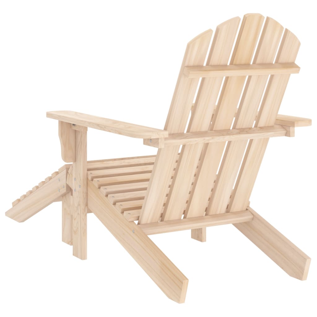 Adirondack-Gartenstuhl mit Fußstütze Massivholz Tanne Rot