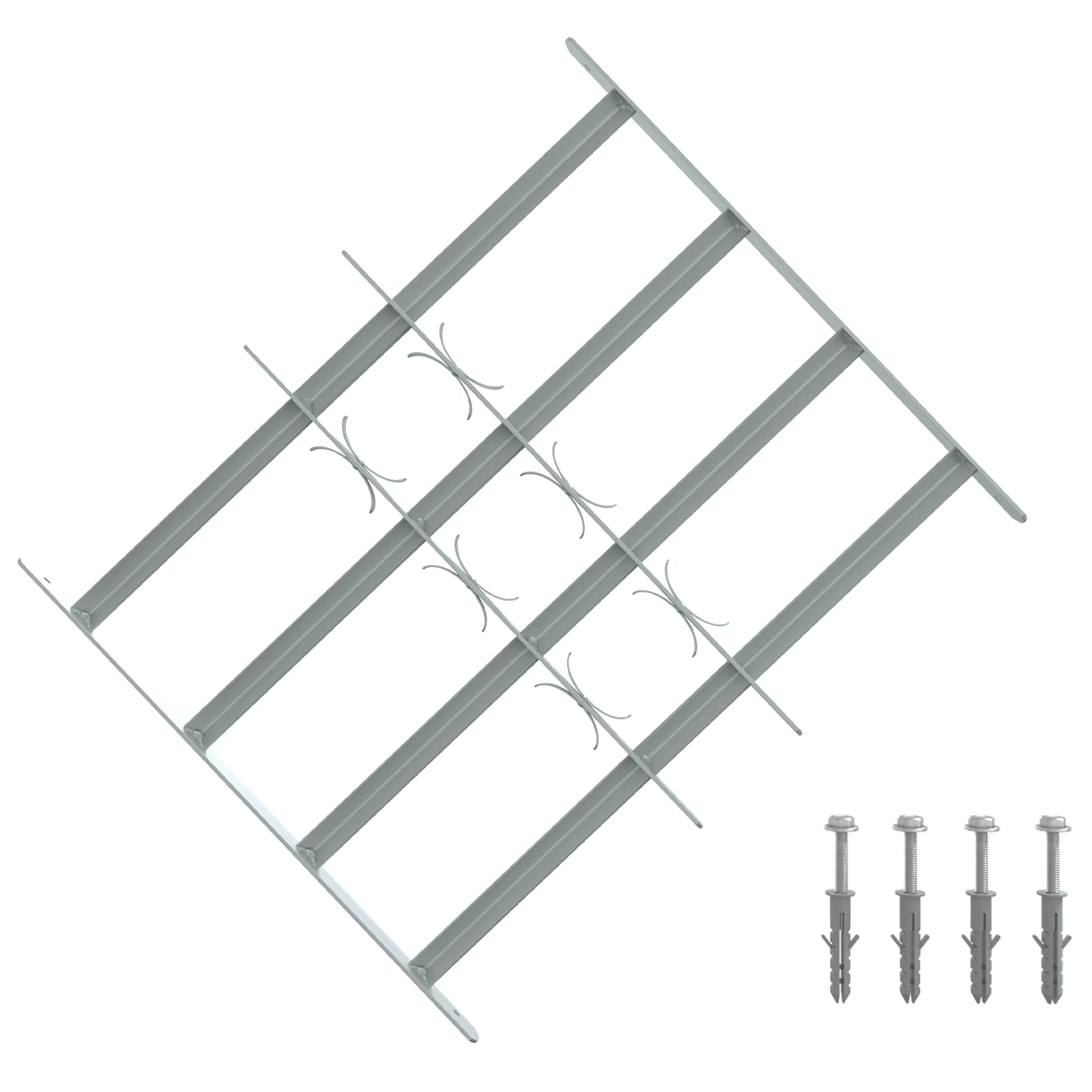 Fenstergitter Verstellbar mit 3 Querstäben 500-650 mm