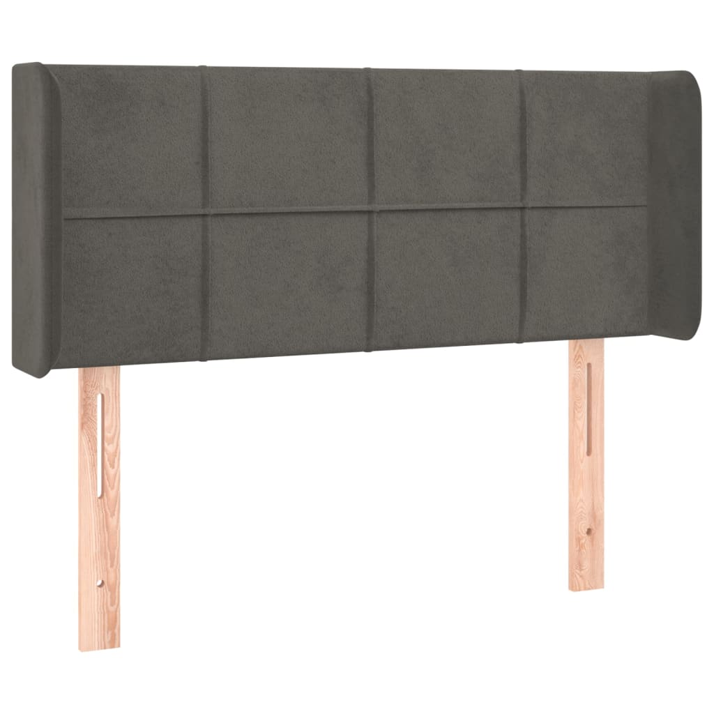 Kopfteil mit Ohren Dunkelblau 93x16x78/88 cm Samt