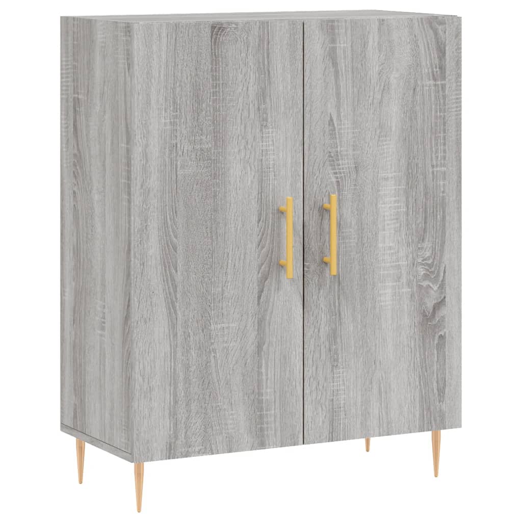 Highboard Hochglanz-Weiß 69,5x34x180 cm Holzwerkstoff