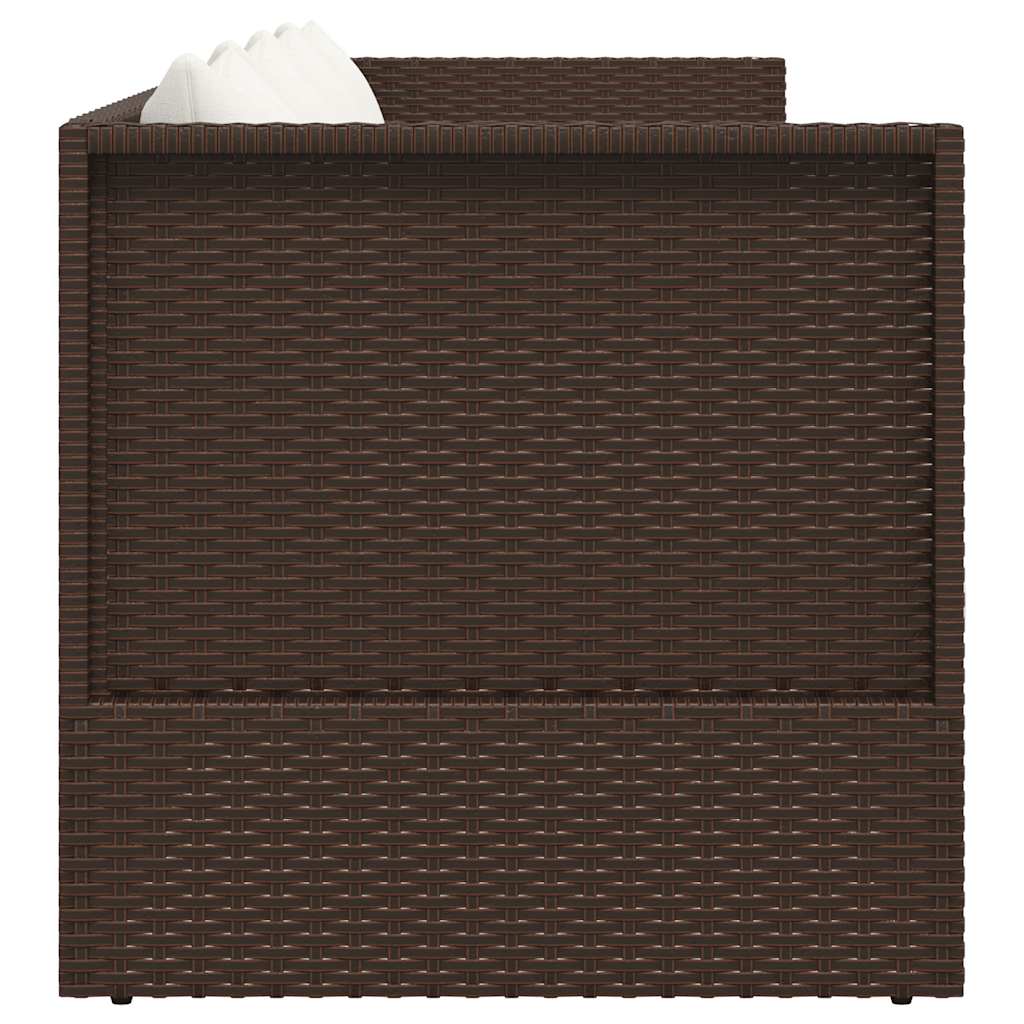 Garten-Sofabett 200x60 cm Poly Rattan Grau
