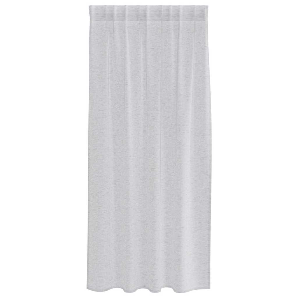 Voile-Vorhang mit Vorhängen 2 pcs Weiß 140 x 140 cm Polyester