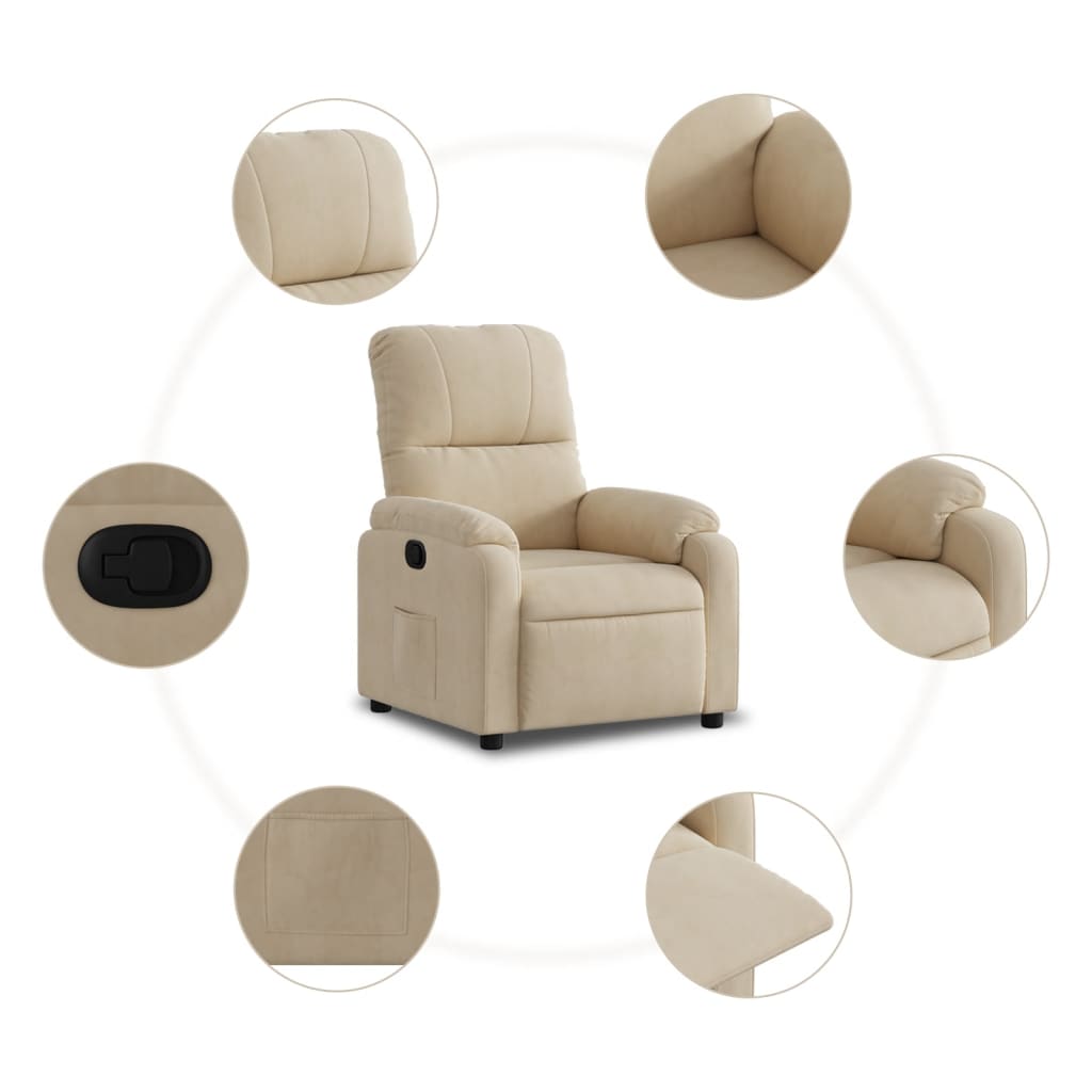 Relaxsessel Elektrisch Braun Mikrofasergewebe