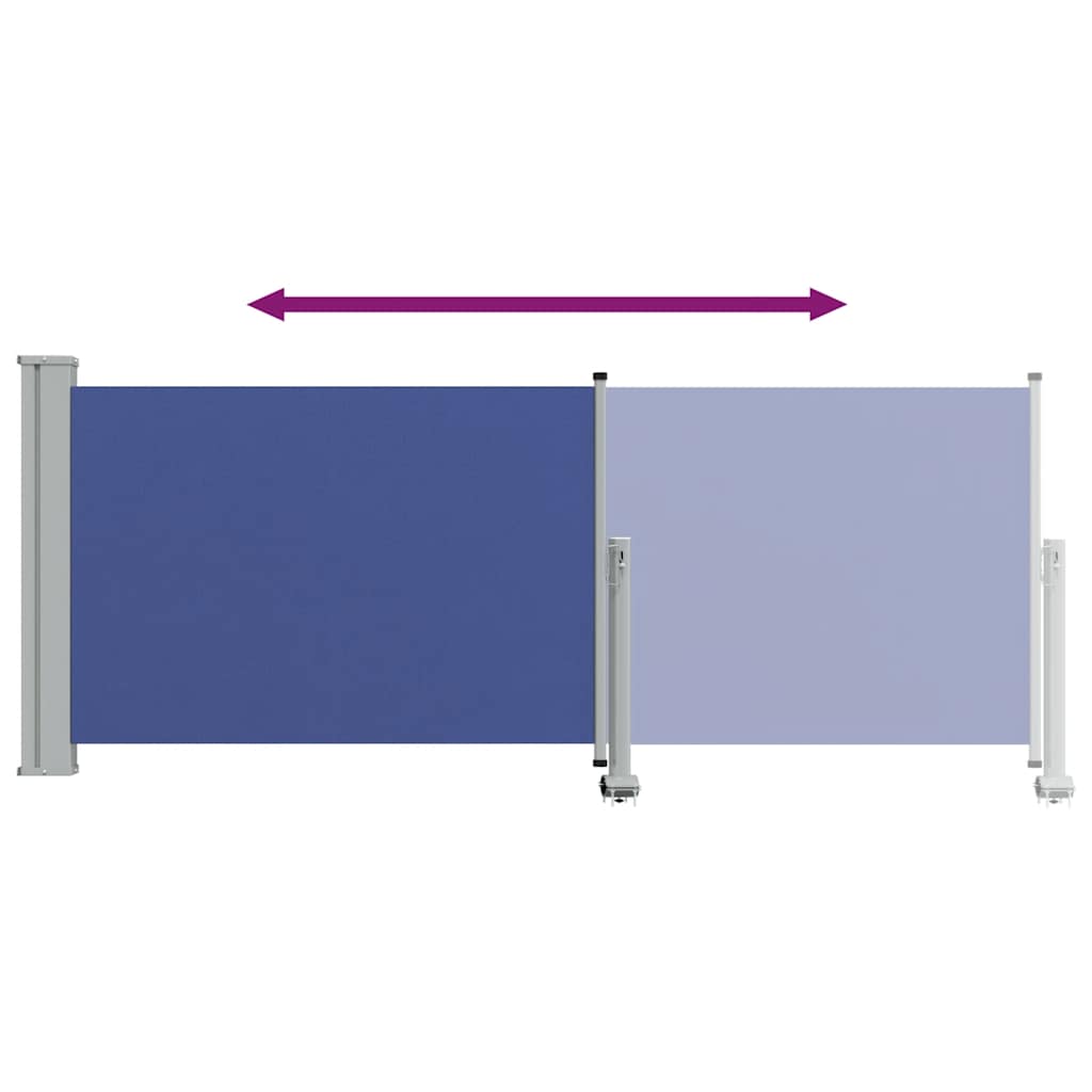 Seitenmarkise 60 x 300 cm 100% Polyester Eisen Stahl