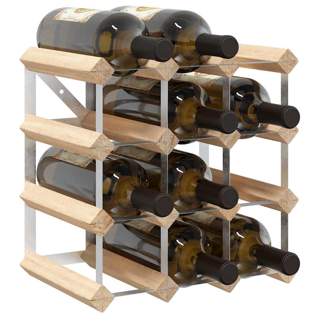 Weinregal für 42 Flaschen Braun Massivholz Kiefer