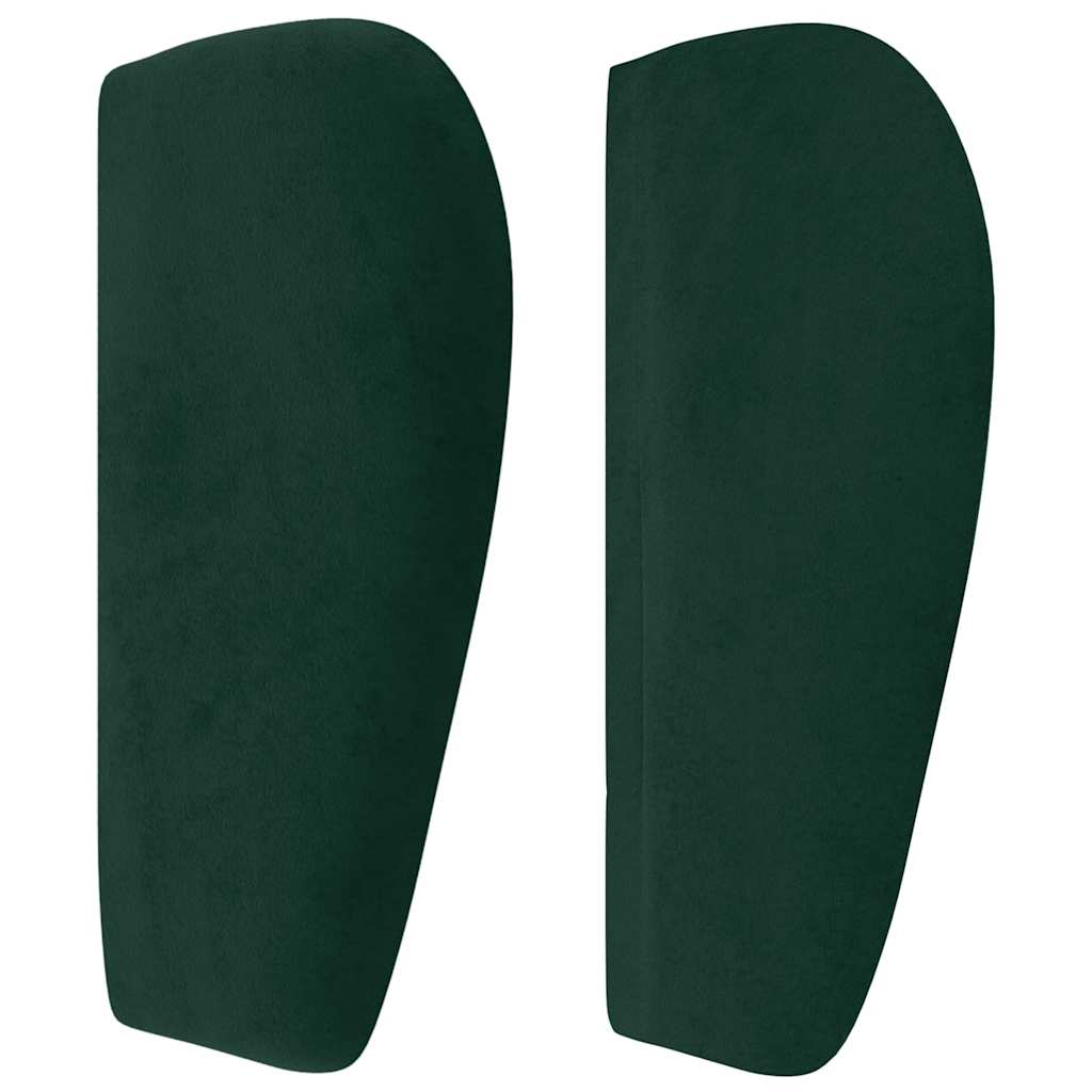 Kopfteil mit Ohren Dunkelblau 93x23x78/88 cm Samt