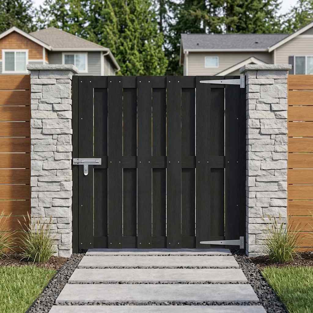 Gartentor WPC 100x112 cm Grau