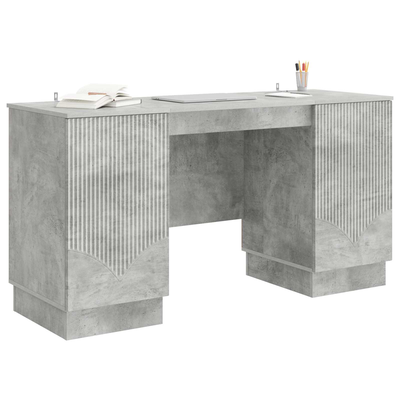 Schreibtisch mit Regal Schwarz 142,5 x 50 x 75 cm Holzwerkstoff