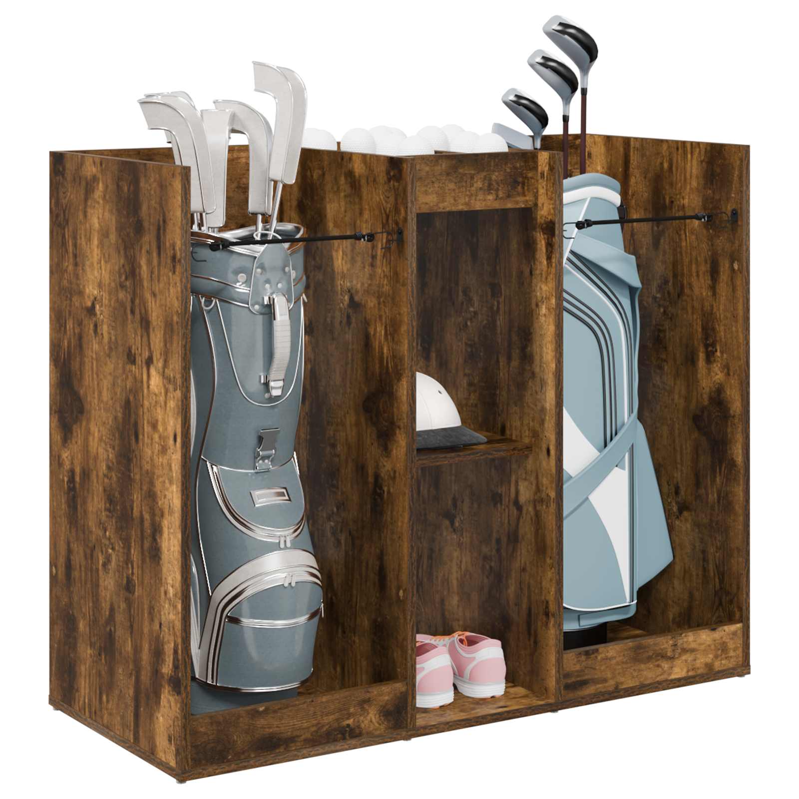 Golf Schrank Mit Rad Uni Weiß 65 x 45 x 98 cm