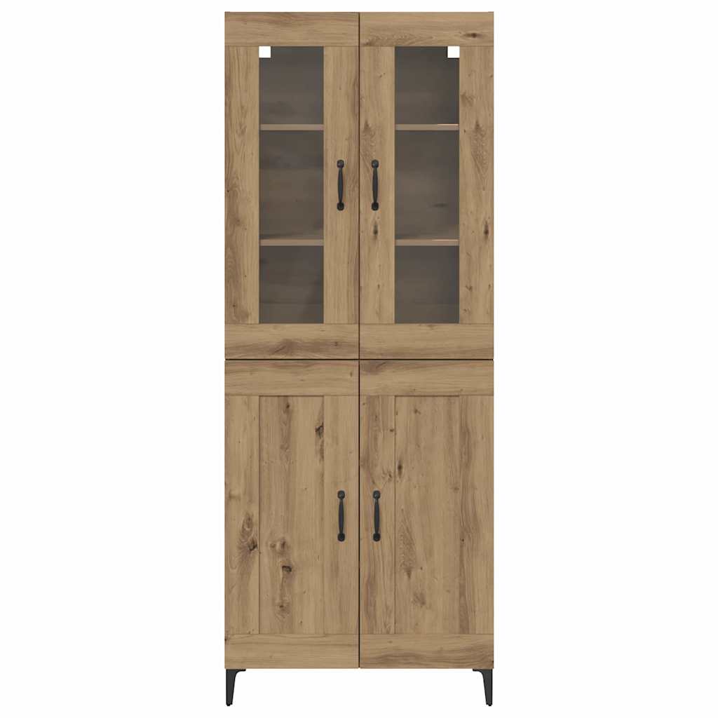 Highboard Altholz 69,5 x 34 x 180 cm Holzwerkstoff