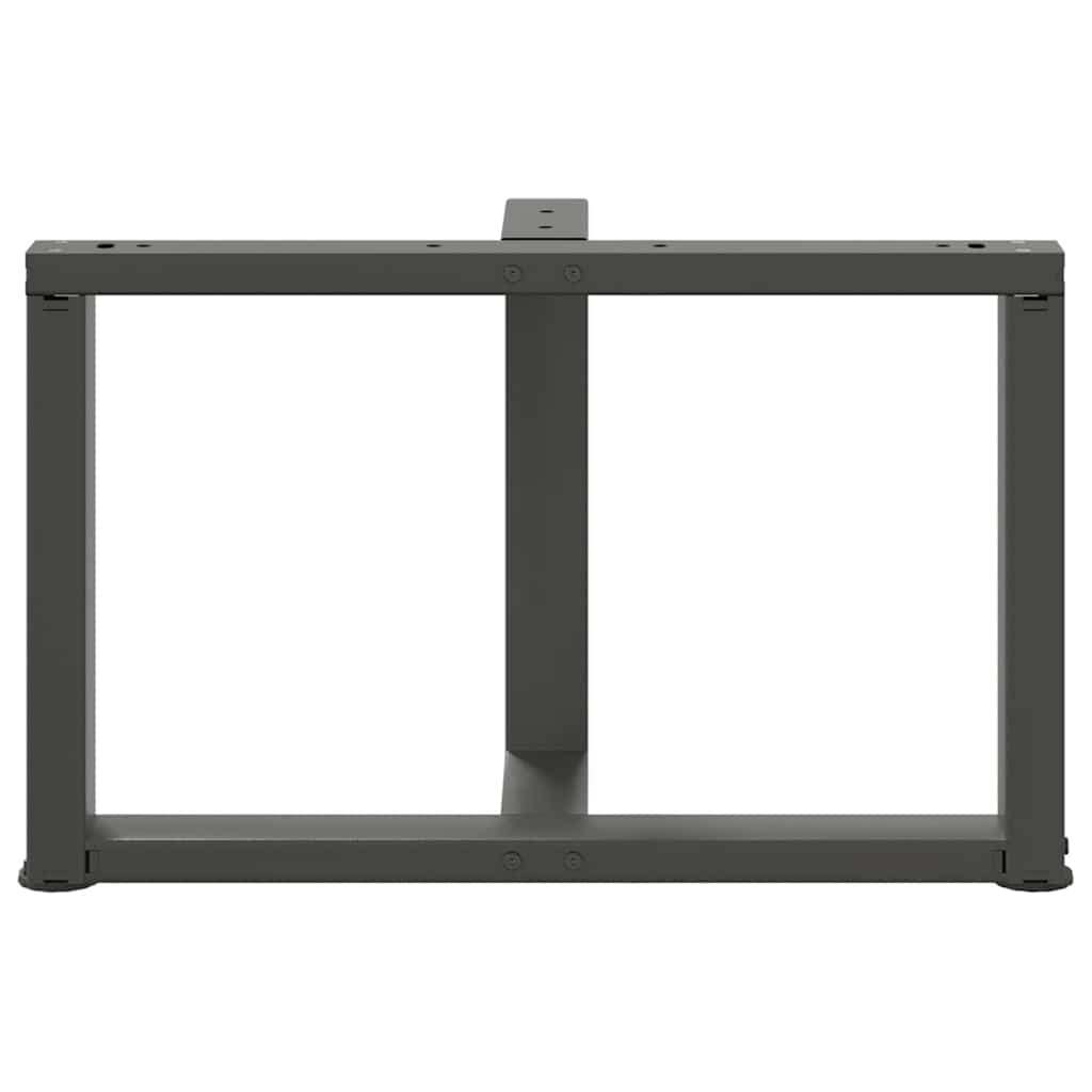Couchtischbeine T-Form 2 Stk. Schwarz 30x25x(30-31) cm Stahl